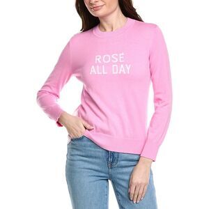 Hannah Rose Womens Let's Toast Cashmere-Blend Sweater, Pink